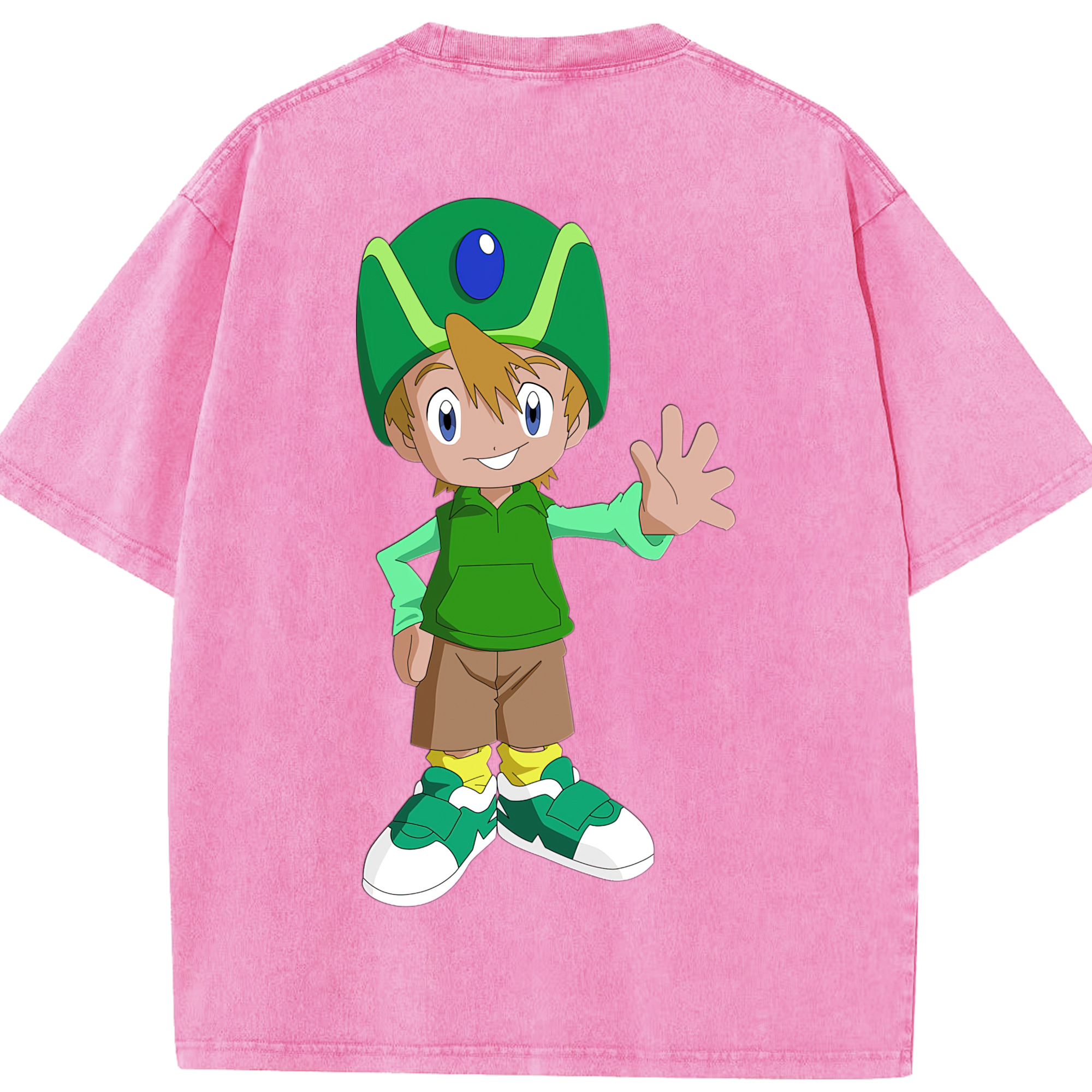 （画像用） Digimon デジタルモンスター/デジモン 綿100% ヴィンテージ風 半袖Tシャツ（背面プリント）